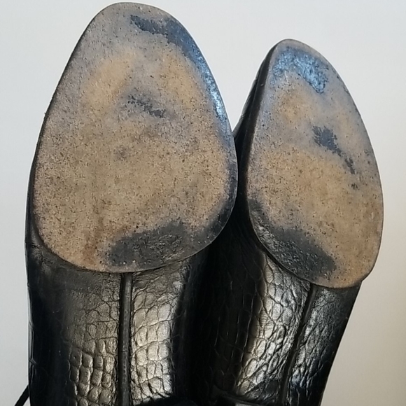 Alexander Wang Ingrid Lace Up Oxford Black Croc 36 - Picture 7 of 11